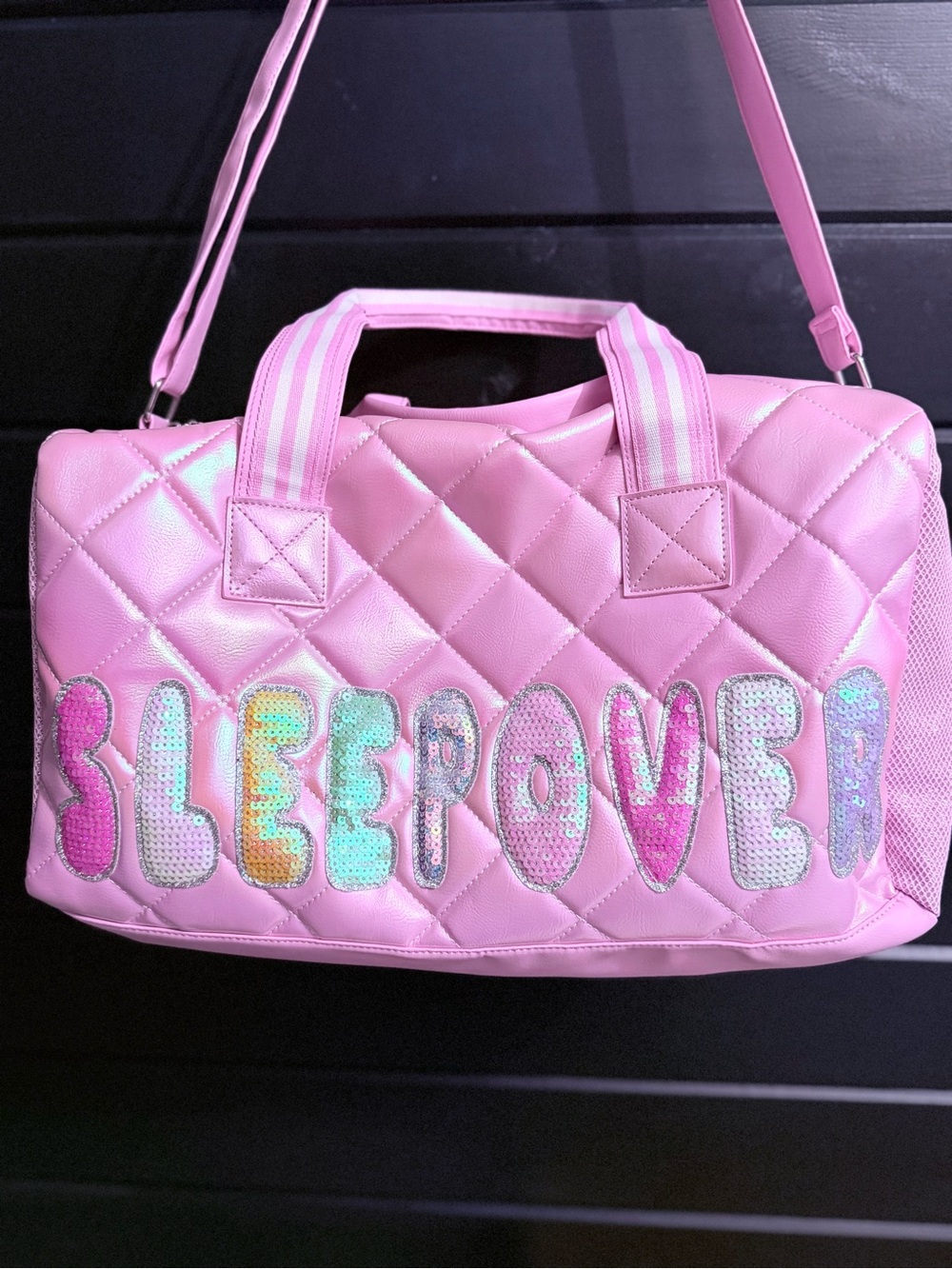 Pink Quilted 'Sleepover' Duffle Bag - Girls' Travel Tote